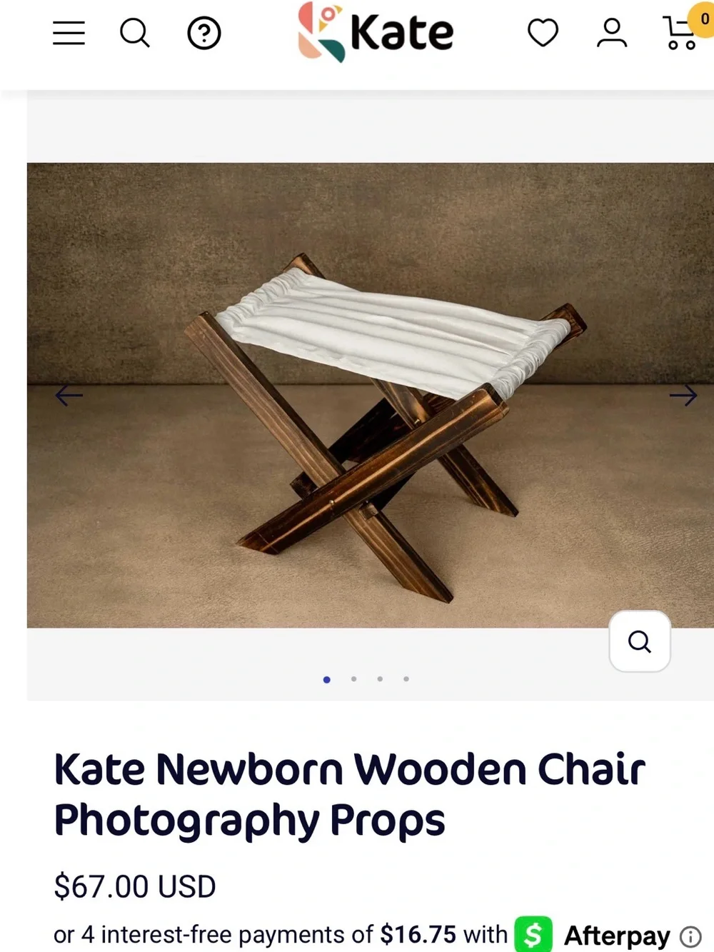 Newborn Wooden Chair Photography Prop in White